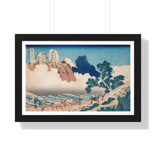 Back View of Fuji from the Minobu River by Katsushika Hokusai - Framed Print - Zapista