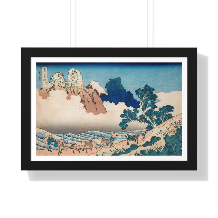 Back View of Fuji from the Minobu River by Katsushika Hokusai - Framed Print - Zapista