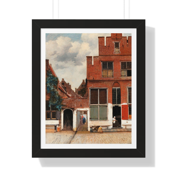 The Little Street by Johannes Vermeer - Framed Print - Zapista