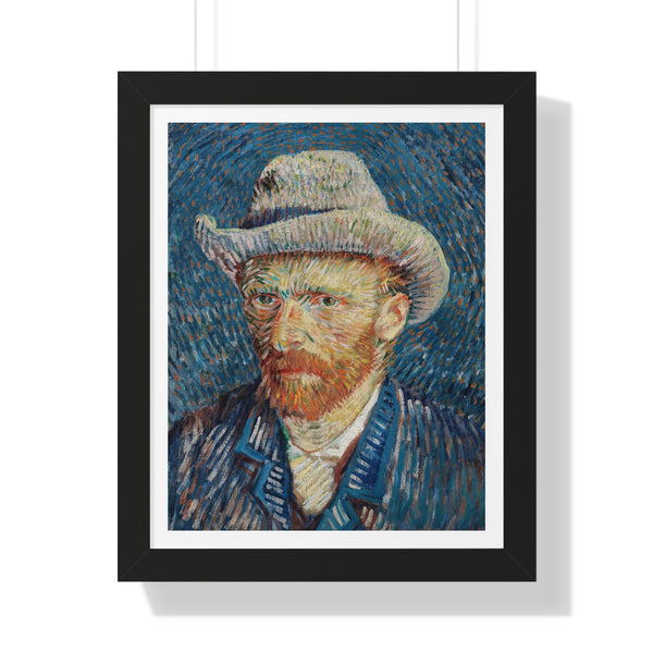 Self-Portrait with Grey Felt Hat - Framed Print