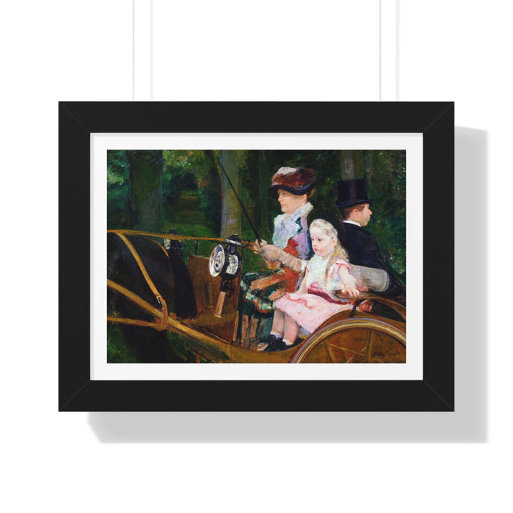 A Woman and a Girl Driving by Mary Cassatt - Framed Print - Zapista