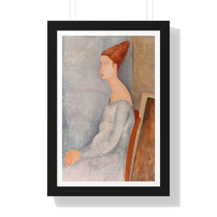 Portrait of Jeanne Hébuterne by Amedeo Modigliani - Framed Print - Zapista