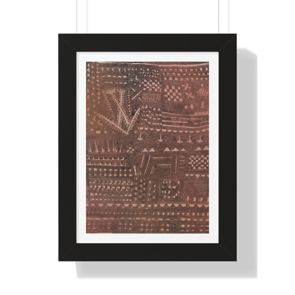 In the Manner of a Leather Tapestry - Framed Print