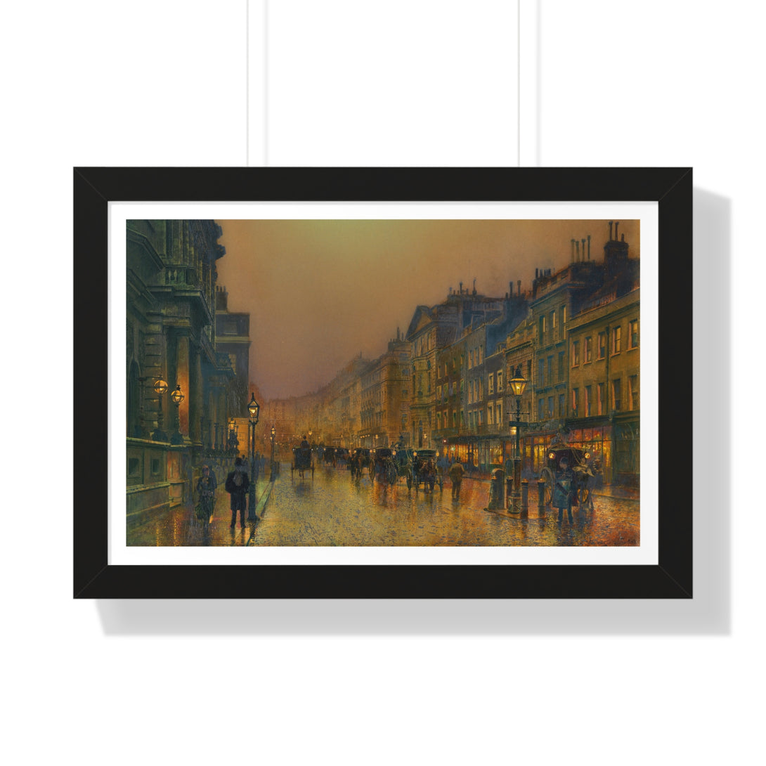 London, St James’ Street by John Atkinson Grimshaw - Framed Print - Zapista