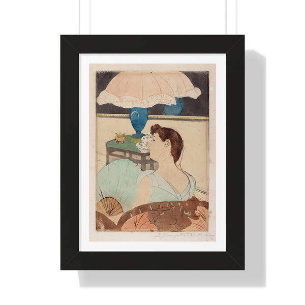 The Lamp by Mary Cassatt - Framed Print - Zapista