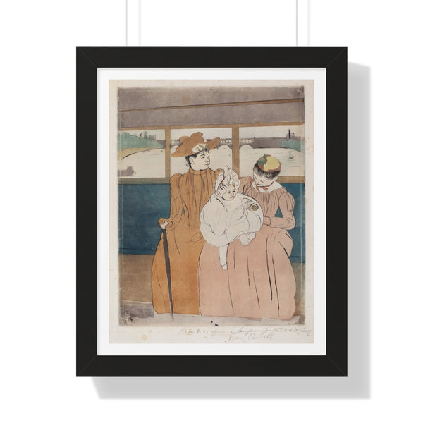 In the Omnibus by Mary Cassatt - Framed Print - Zapista