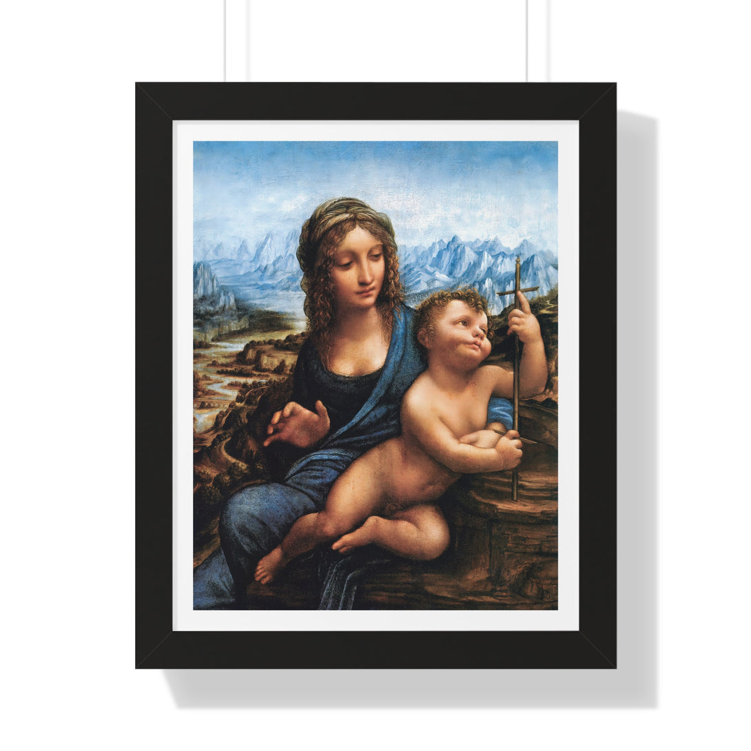 Madonna of the Yarnwinder (The Lansdowne Madonna) by Leonardo da Vinci - Framed Print - Zapista