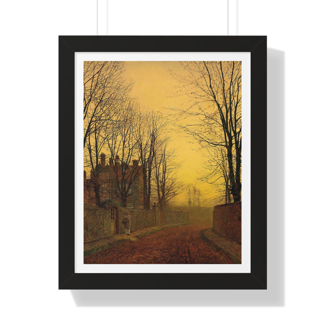 An Autumn Lane by John Atkinson Grimshaw - Framed Print - Zapista