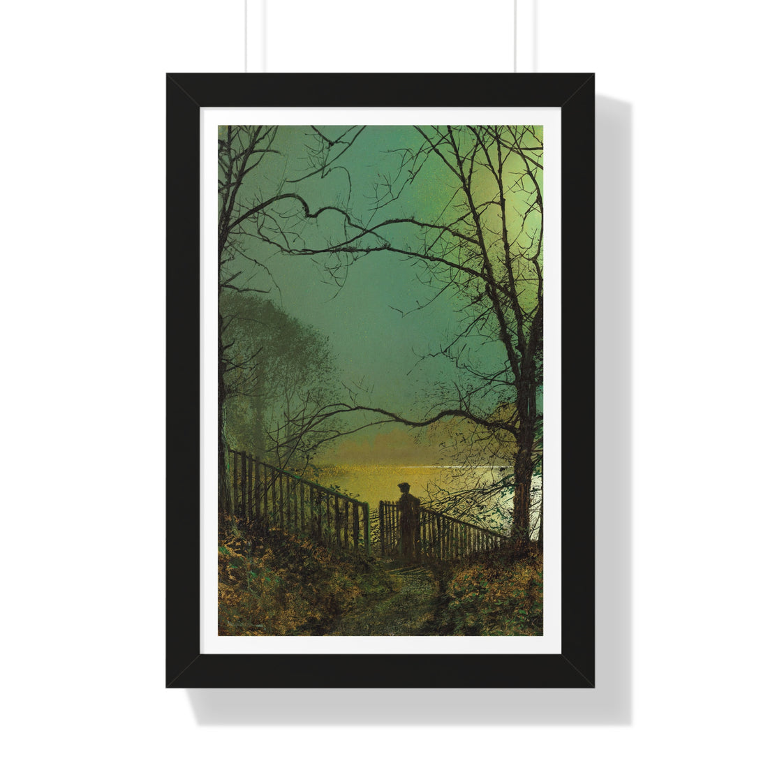 Roundhay Park Lake by John Atkinson Grimshaw - Framed Print - Zapista