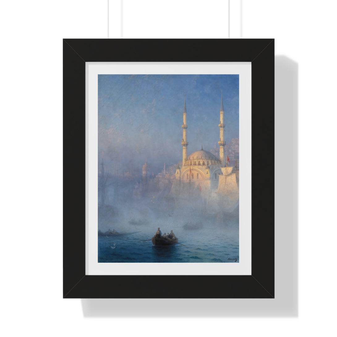 Constantinople, the Mosque of Tophane (Mosquee Nusretiye) by Ivan Aivazovsky - Framed Print - Zapista