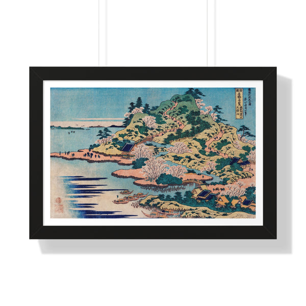 Mount Tenpo at the Mouth of the Aji River in Settsu Province - Framed Print - Zapista