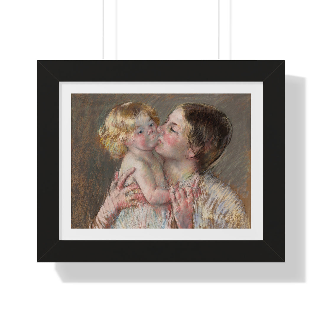 A Kiss for Baby Ann by Mary Cassatt - Framed Print - Zapista