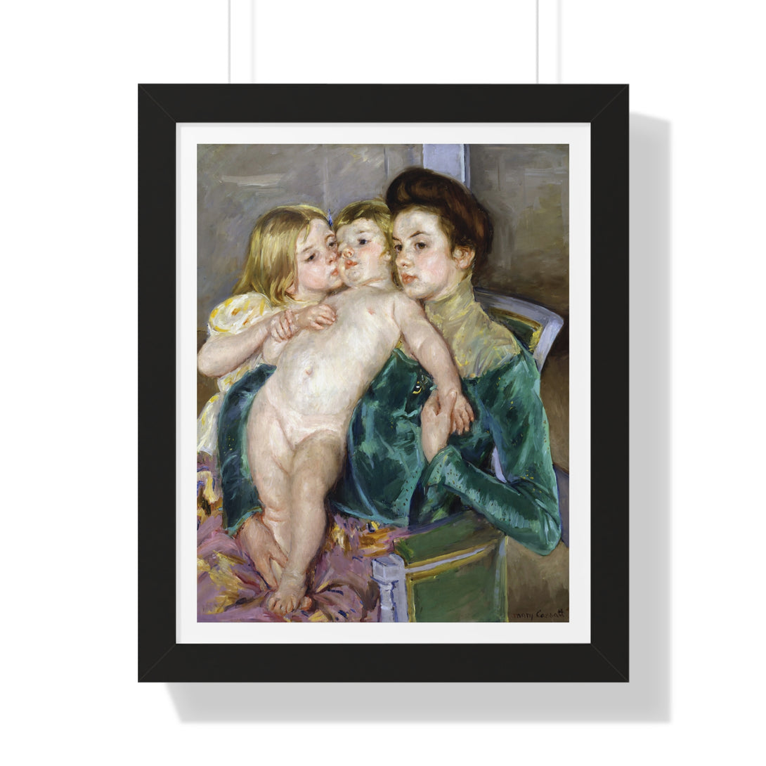 The Caress by Mary Cassatt - Framed Print - Zapista