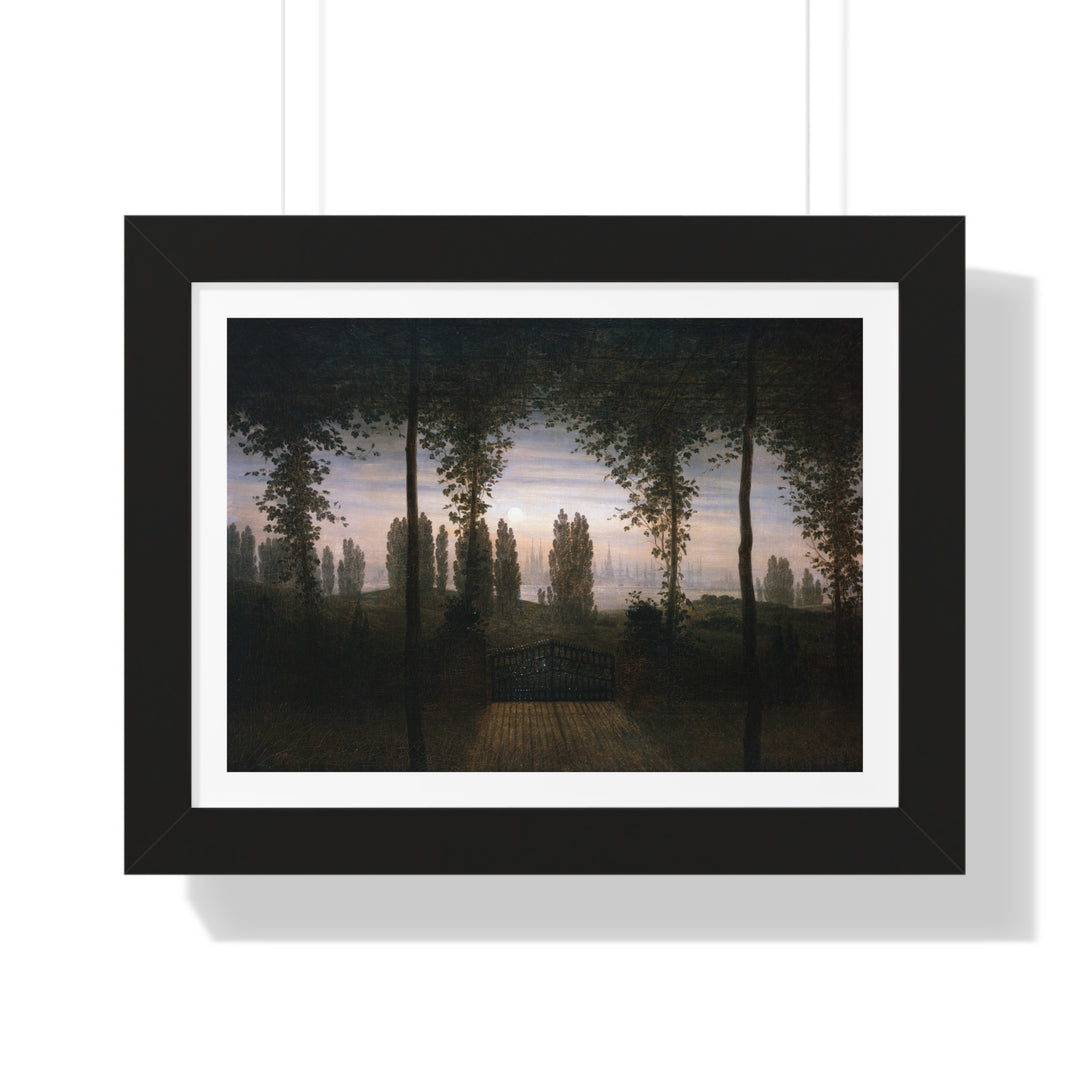 Landschaft mit Pergola und Gartentor by Caspar David Friedrich - Framed Print - Zapista