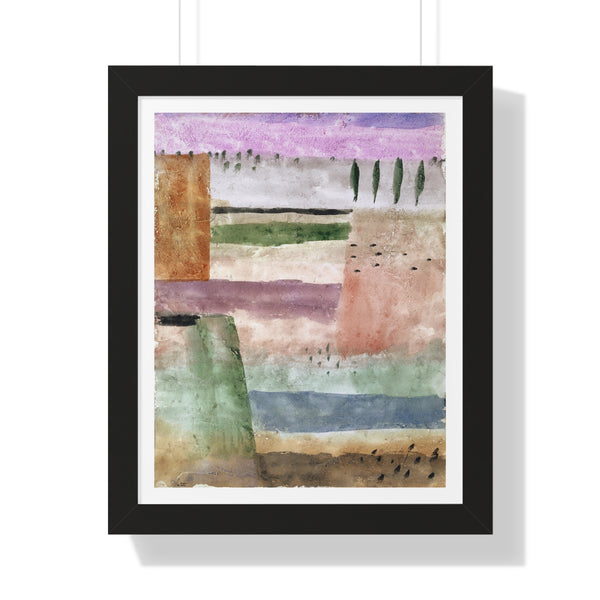 Landscape with Poplars - Framed Print