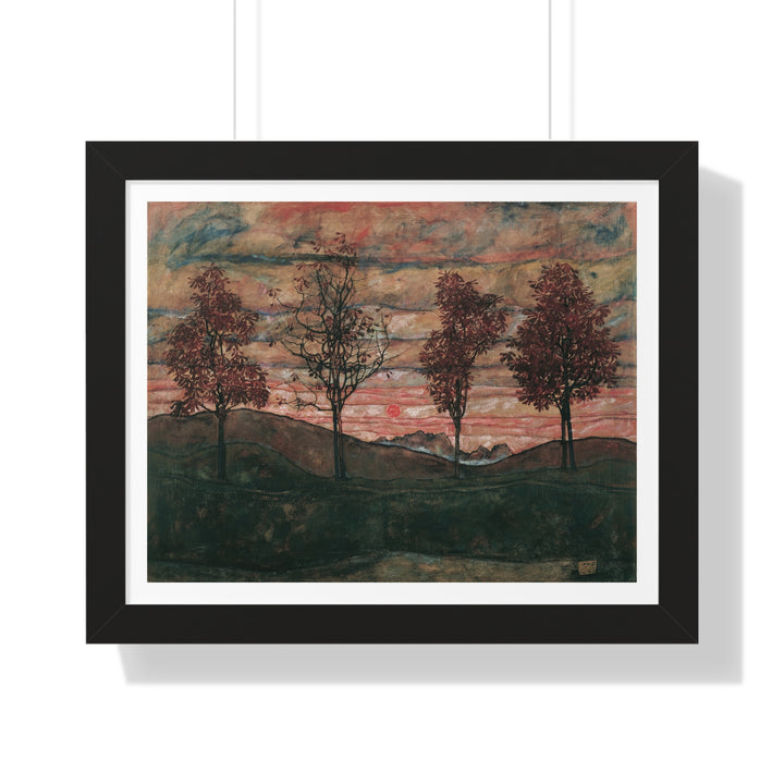 Four Trees by Egon Schiele - Framed Print - Zapista