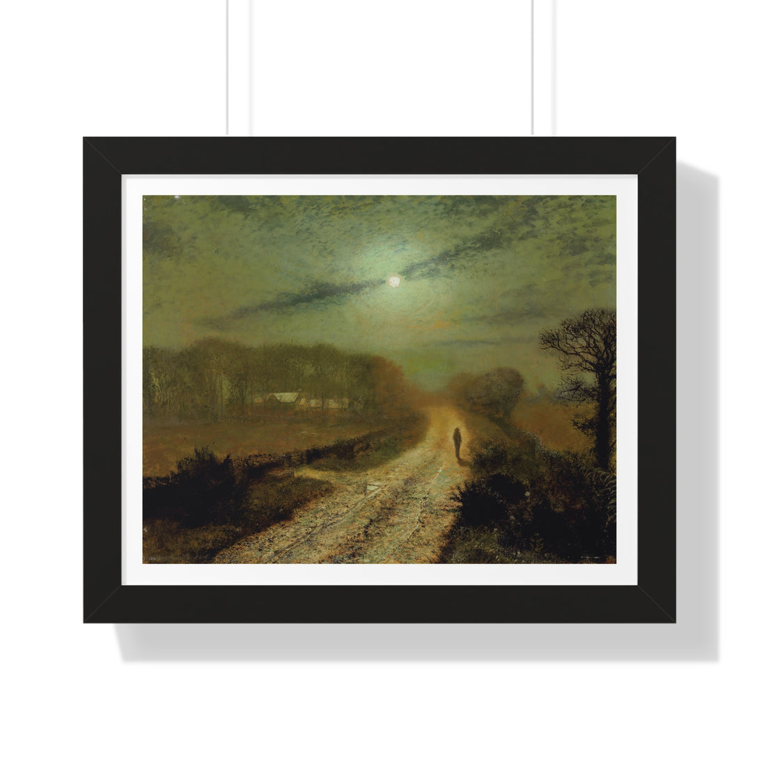 A Moonlit Landscape by John Atkinson Grimshaw - Framed Print - Zapista