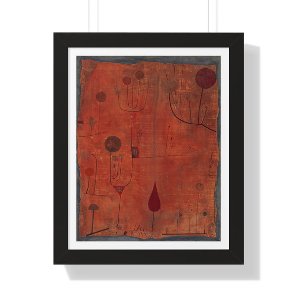 Fruits on Red - Framed Print