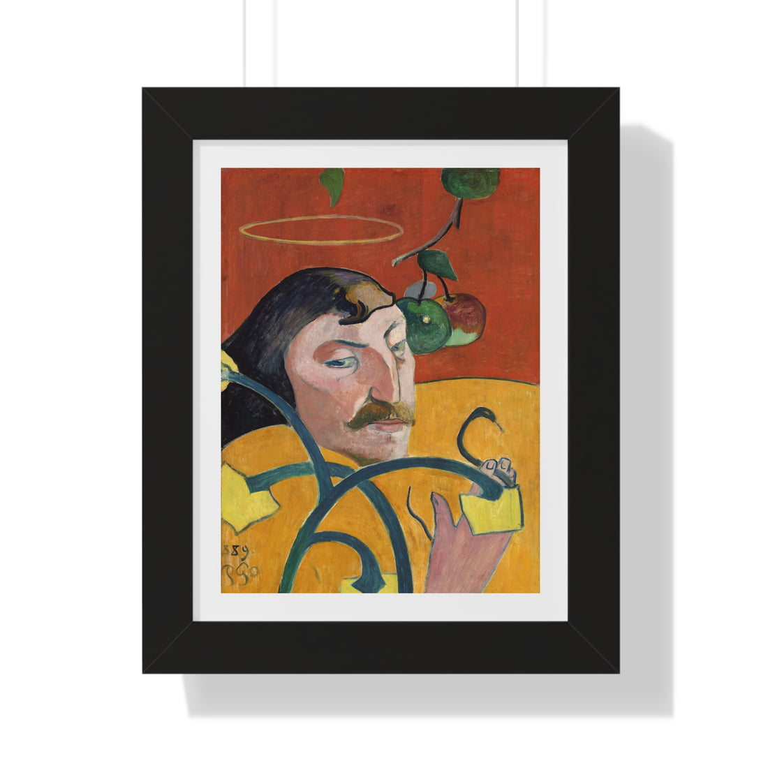 Self-Portrait with Halo and Snake by Paul Gauguin - Framed Print - Zapista