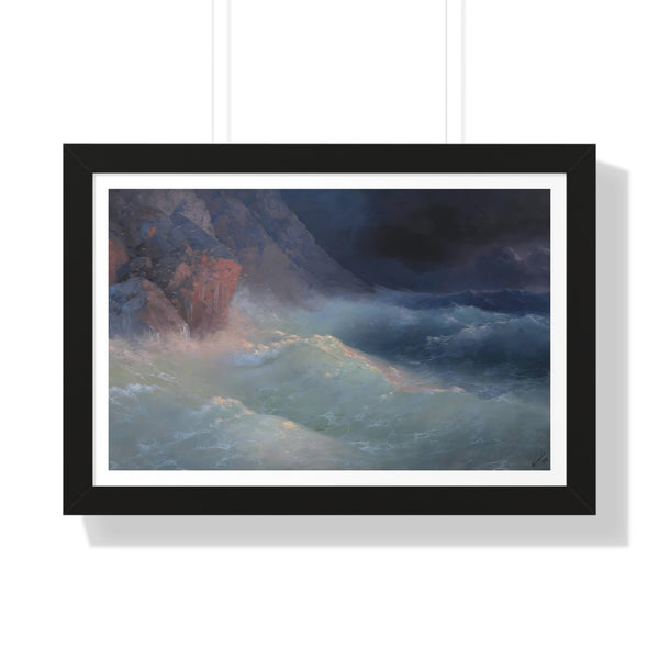 Storm on the Black Sea by Ivan Aivazovsky - Framed Print - Zapista