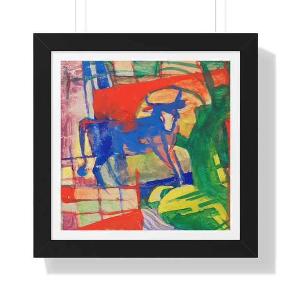 Blaue Kuh by Franz Marc- Framed Print - Zapista