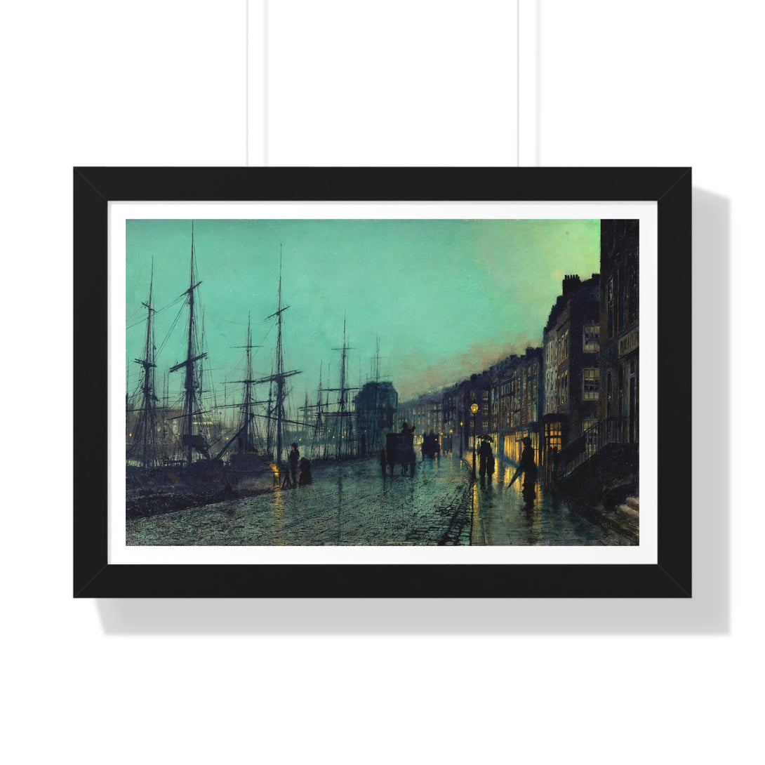 Shipping on the Clyde by John Atkinson Grimshaw - Framed Print - Zapista