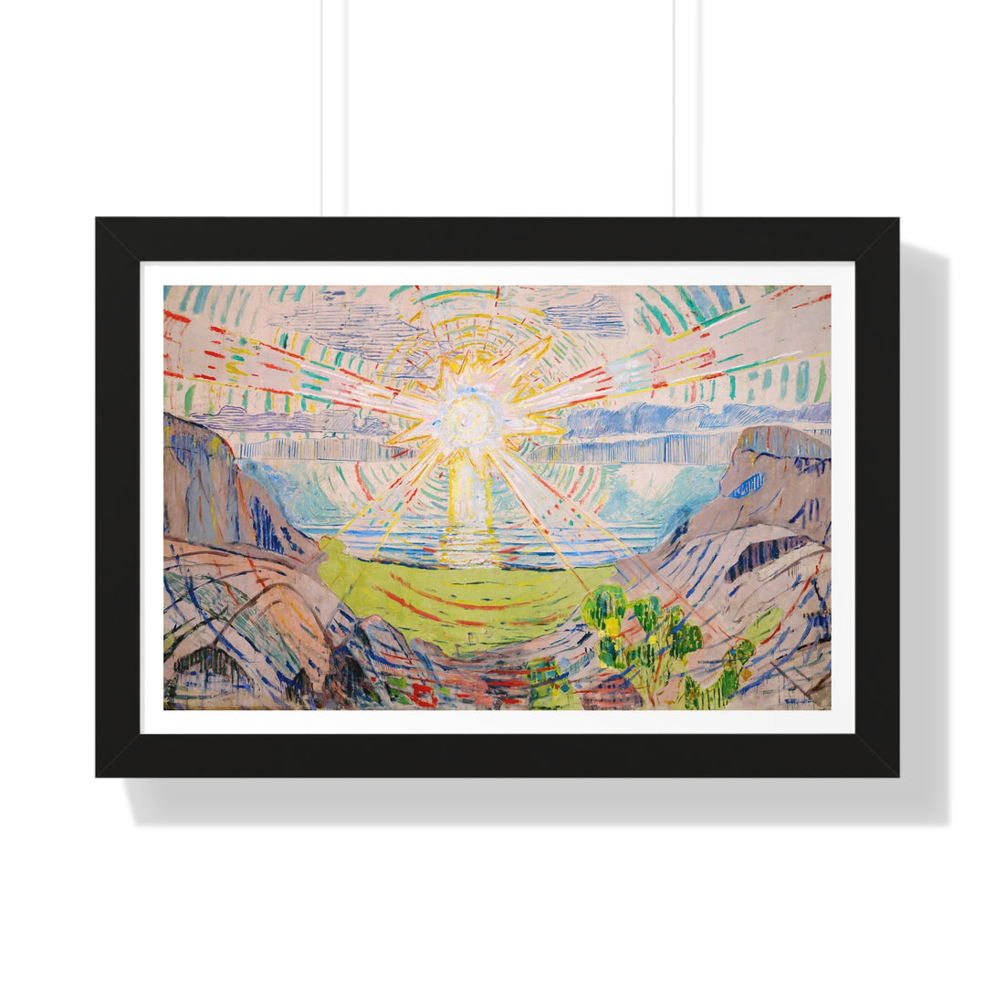 The Sun by Edvard Munch - Framed Print - Zapista