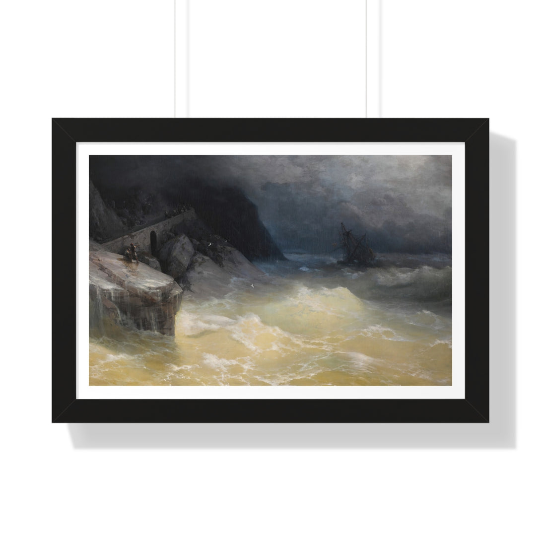 Shipwreck off the Black Sea Coast by Ivan Aivazovsky - Framed Print - Zapista