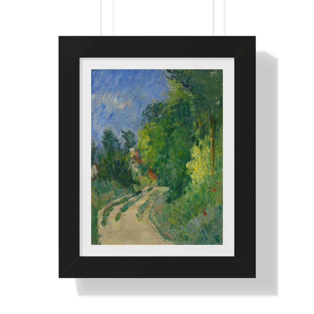 Bend in the Road through the Forest (La Route tournante en sous-bois) by Paul Cézanne - Framed Print - Zapista