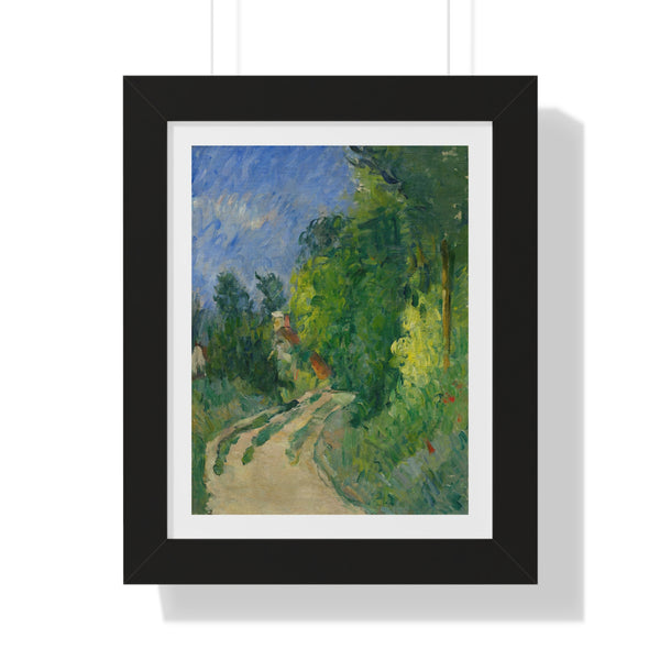 Bend in the Road through the Forest (La Route tournante en sous-bois) by Paul Cézanne - Framed Print - Zapista