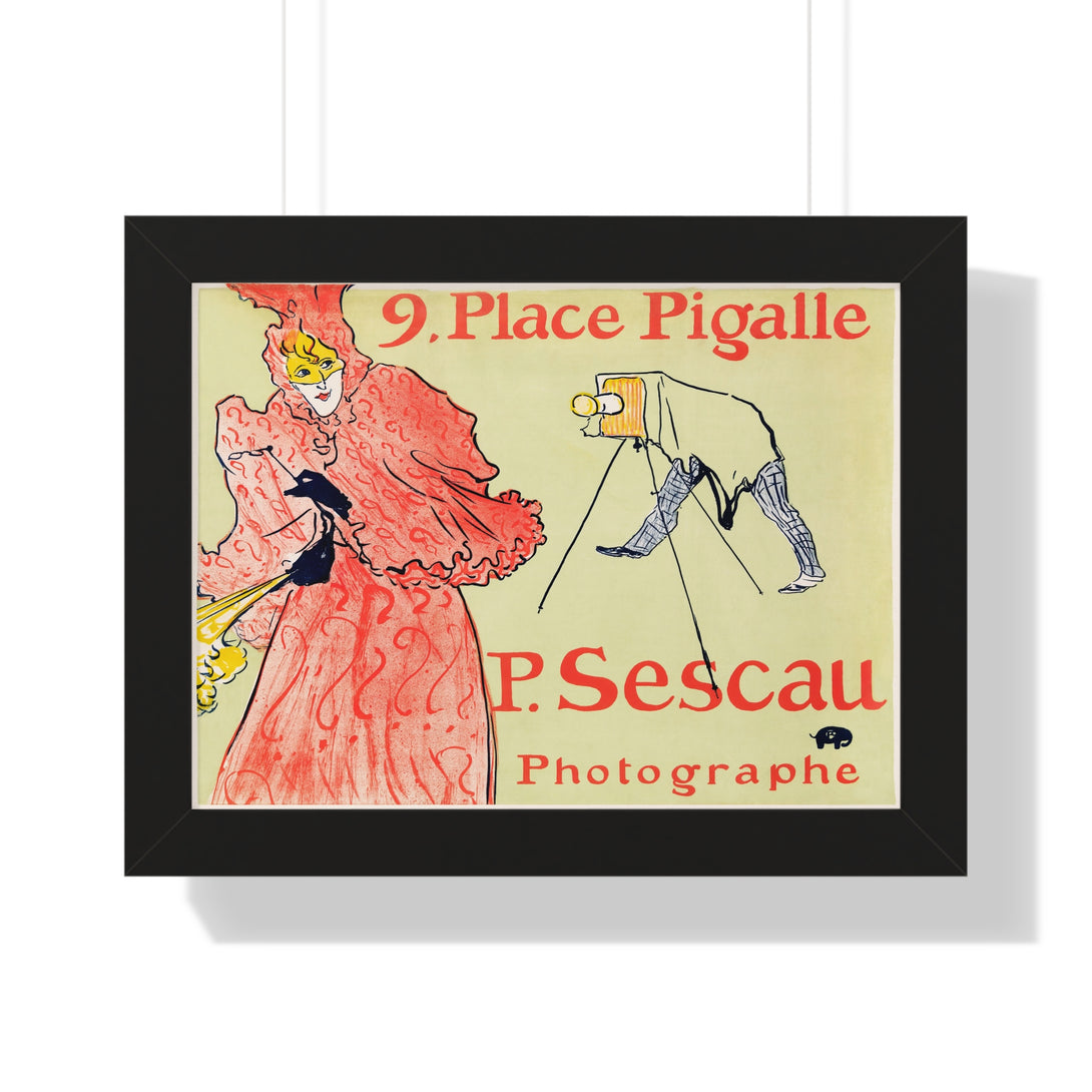 The Photographer Sescau (Le Photographe Sescau) by Henri de Toulouse-Lautrec - Framed Print - Zapista