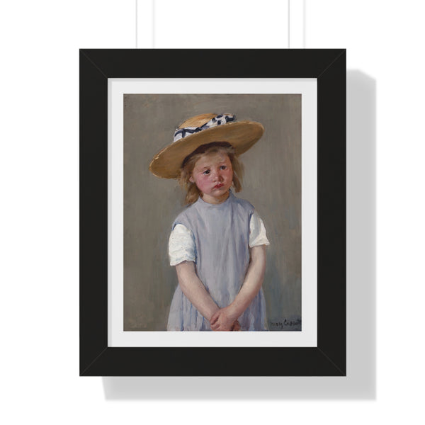 Child in a Straw Hat by Mary Cassatt - Framed Print - Zapista