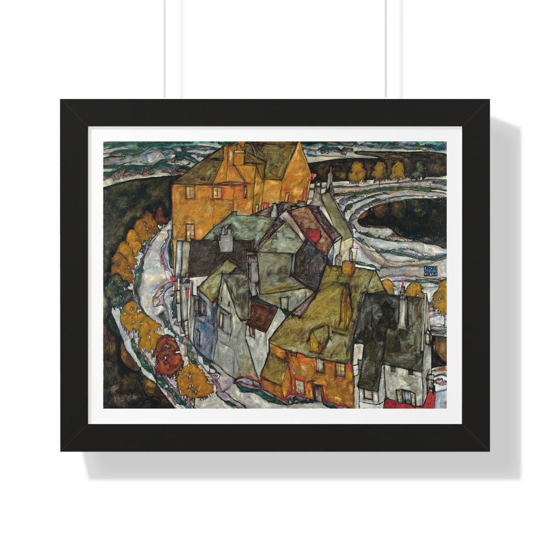 Crescent of Houses II by Egon Schiele - Framed Print - Zapista