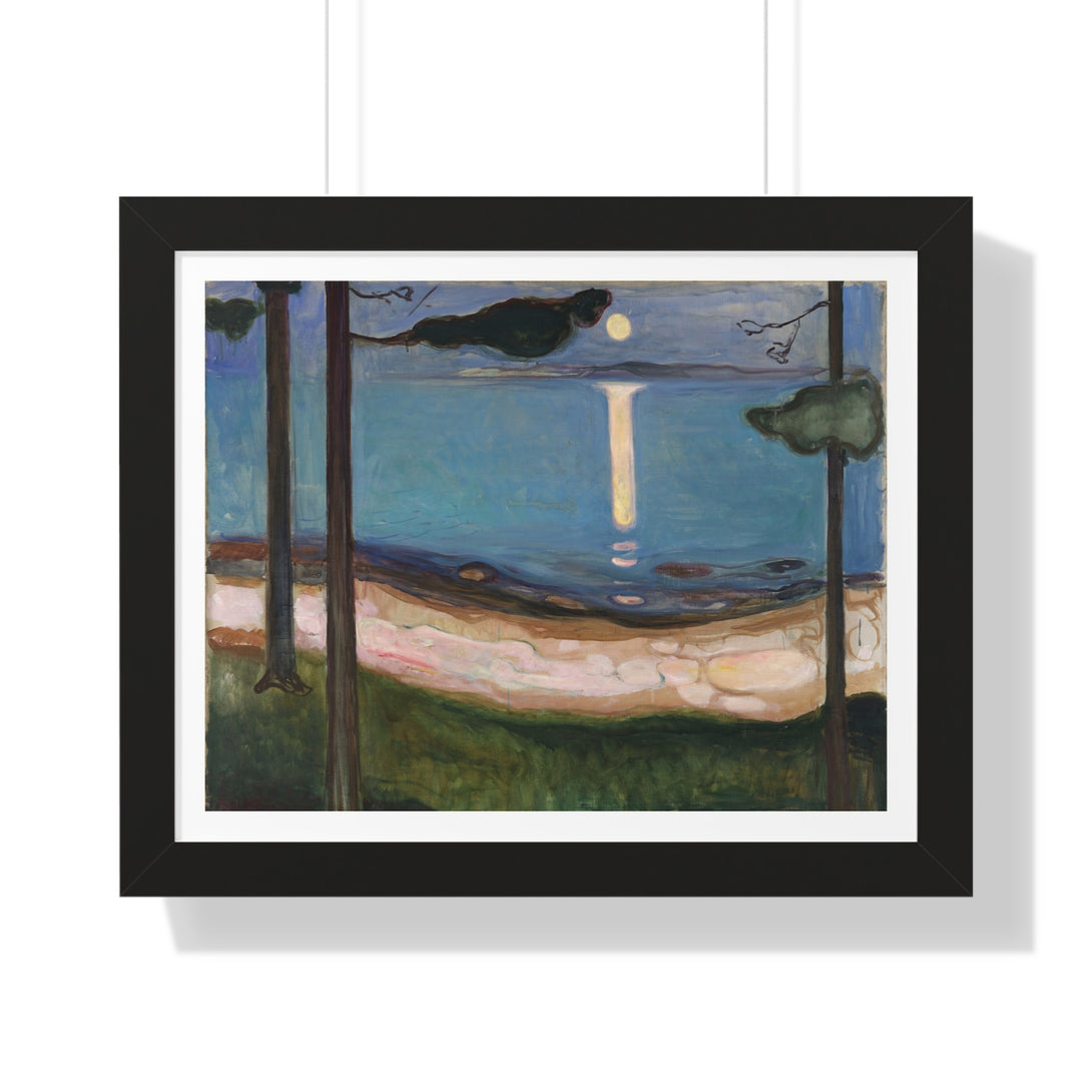 Moonlight by Edvard Munch - Framed Print - Zapista