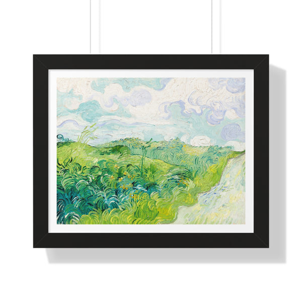 Green Wheat Fields, Auvers - Framed Print