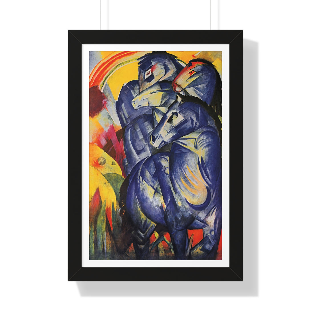 Tower of Blue Horses by Franz Marc- Framed Print - Zapista