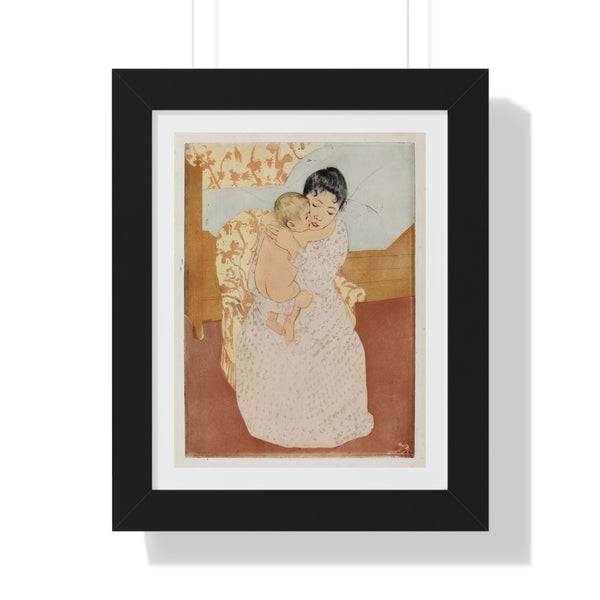 Maternal Caress by Mary Cassatt - Framed Print - Zapista