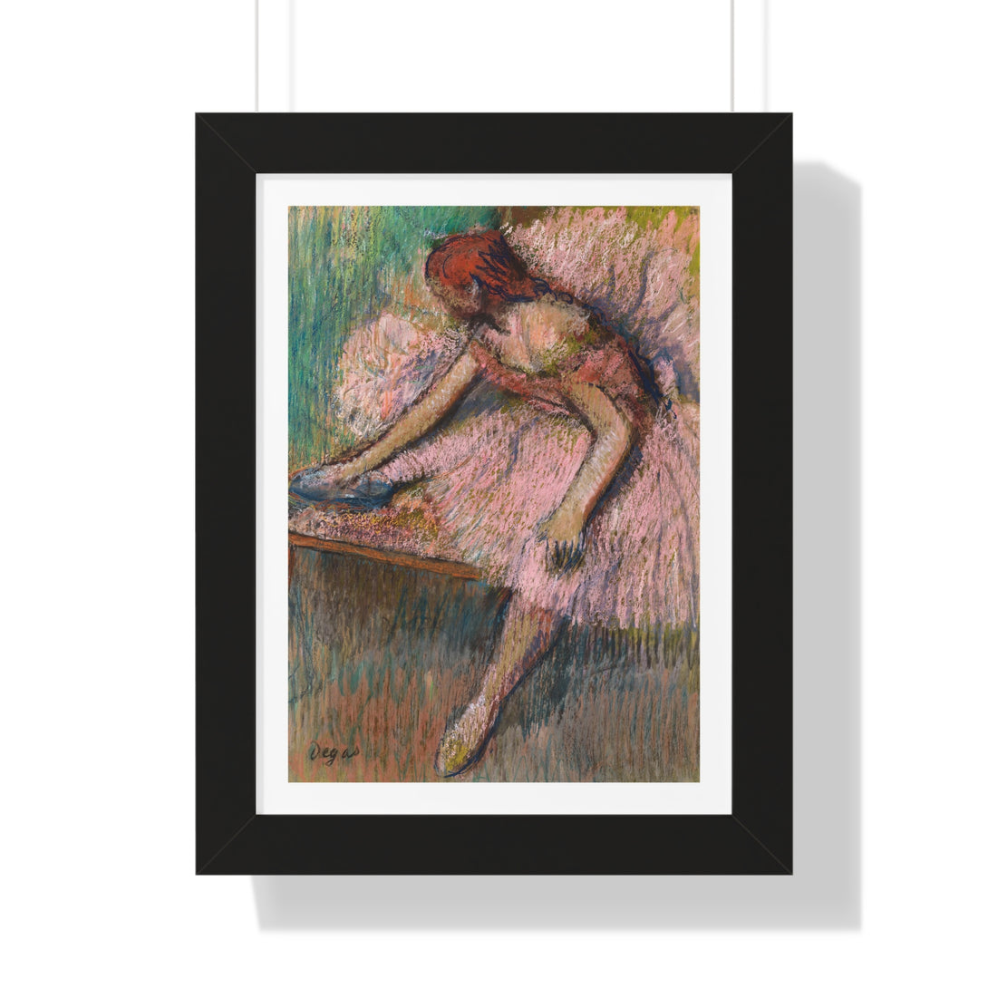 Pink Dancer by Edgar Degas - Framed Print - Zapista