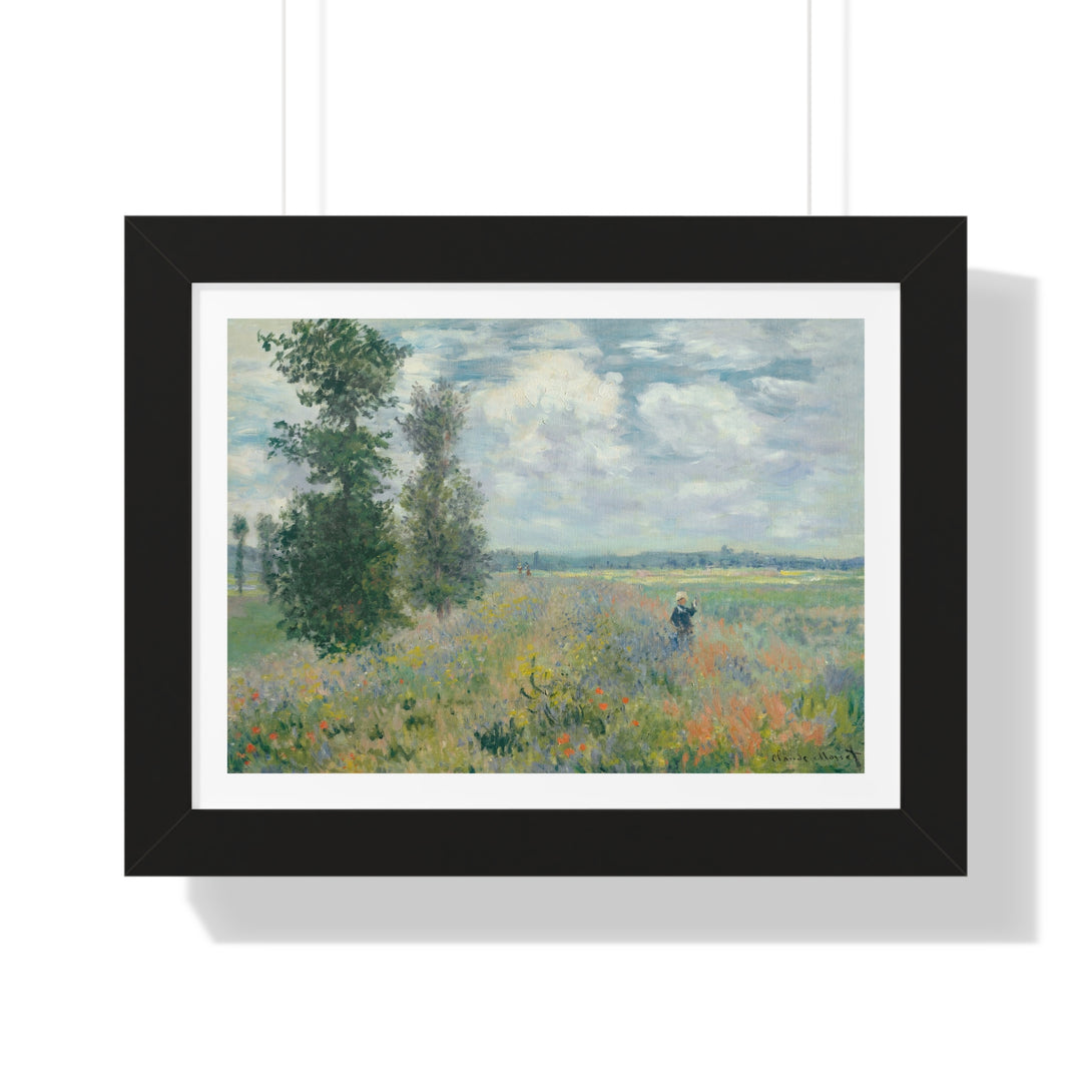 Poppy Fields near Argenteuil by Claude Monet - Framed Print - Zapista