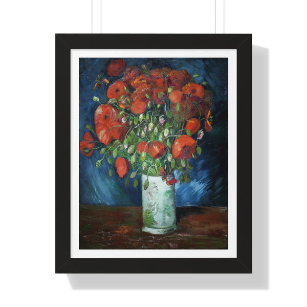 Vase with Poppies - Framed Print