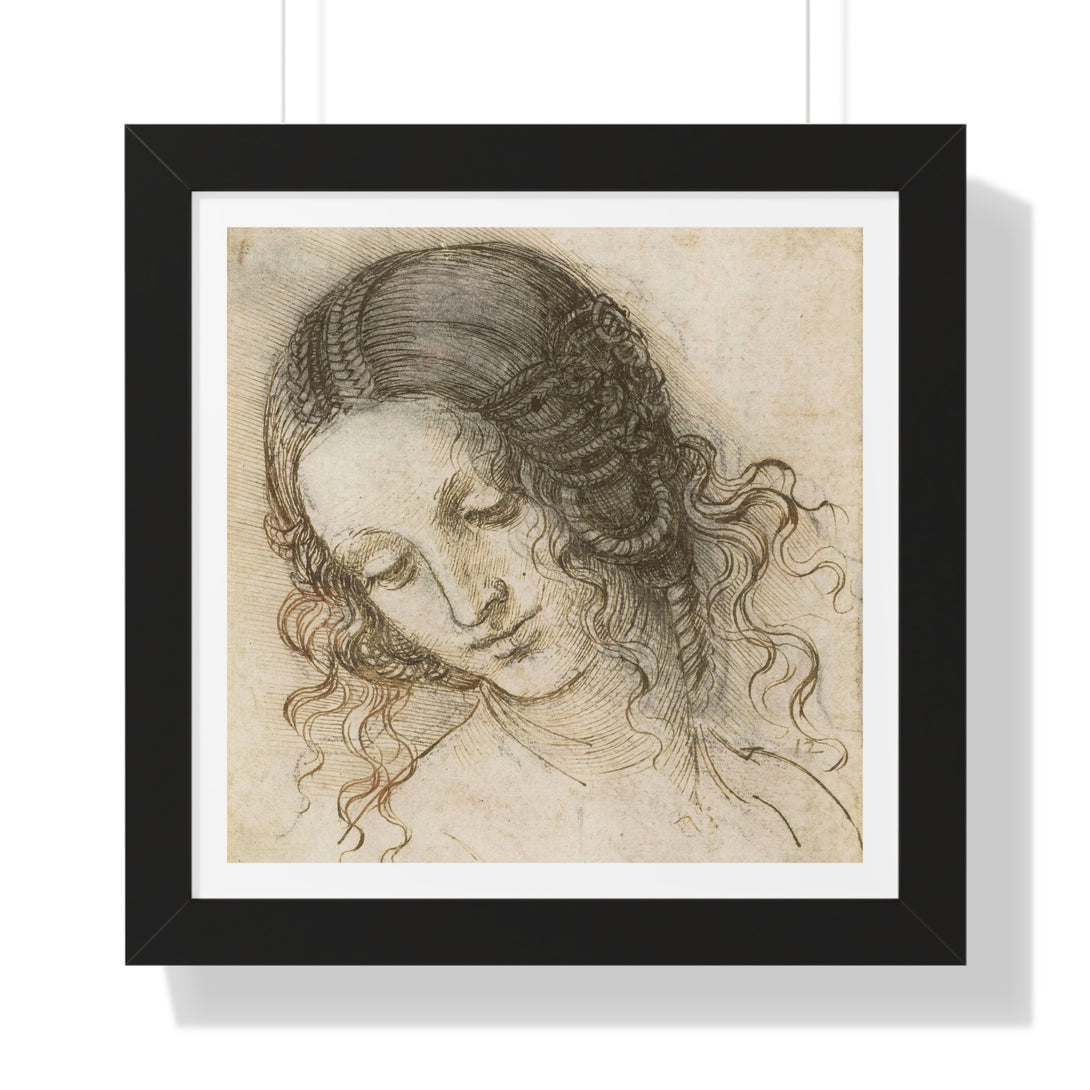 Head of Leda by Leonardo da Vinci - Framed Print - Zapista