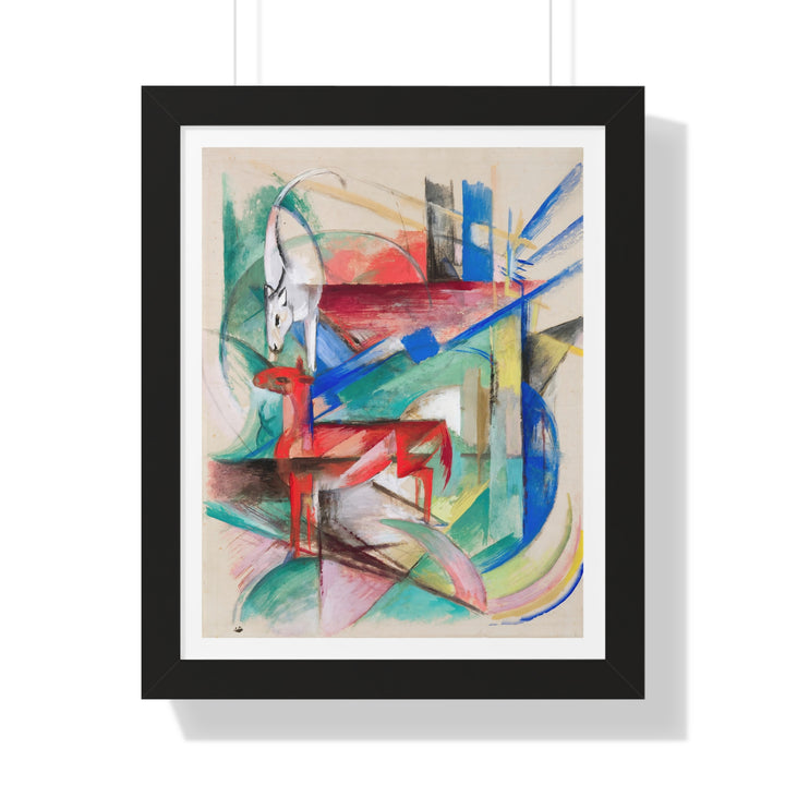 Composition with Animals II by Franz Marc - Framed Print - Zapista