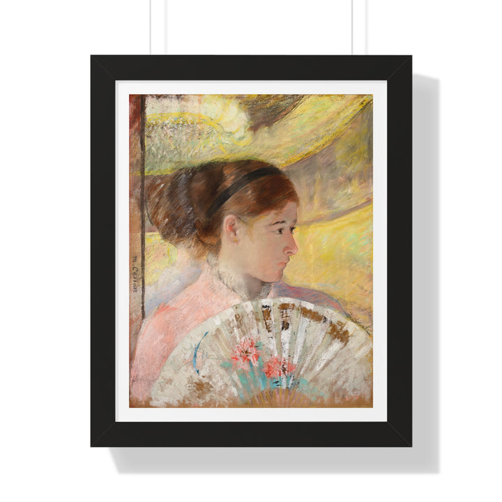 Young Lady in a Loge Gazing to Right by Mary Cassatt - Framed Print - Zapista