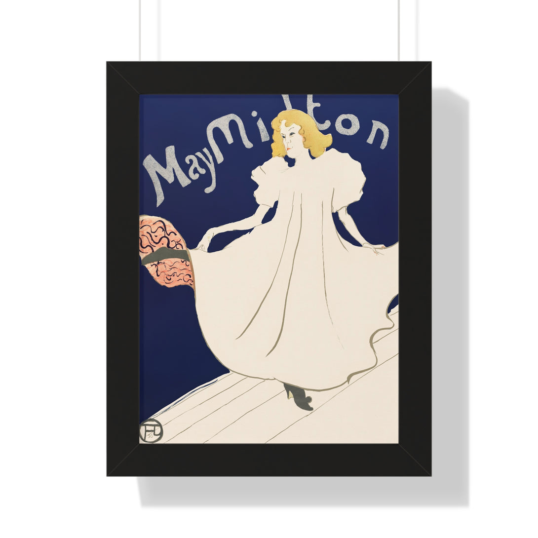 May Milton by Henri de Toulouse-Lautrec - Framed Print - Zapista