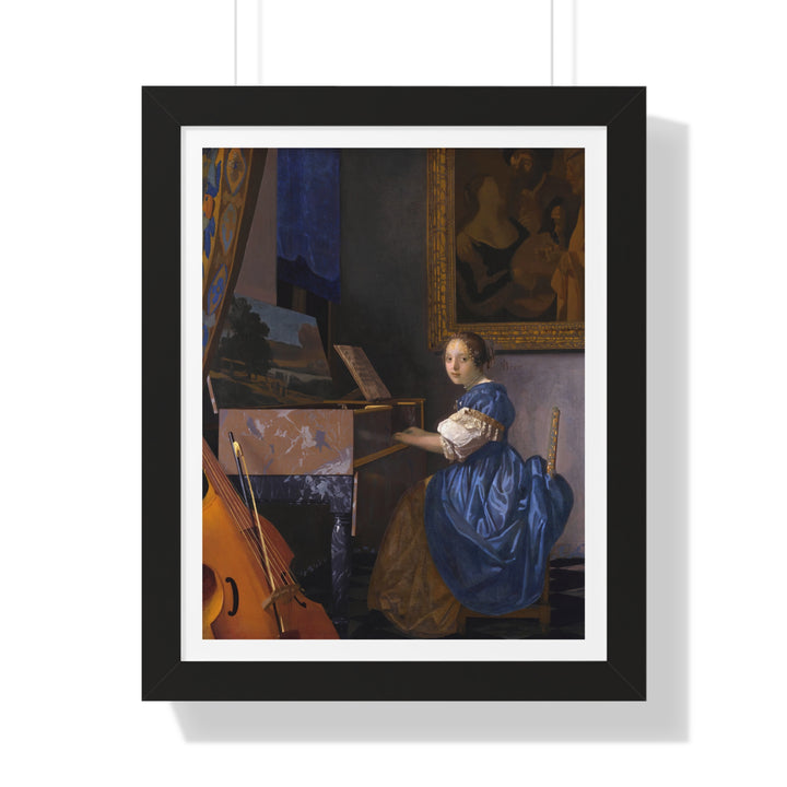 Lady Seated at a Virginal by Johannes Vermeer - Framed Print - Zapista