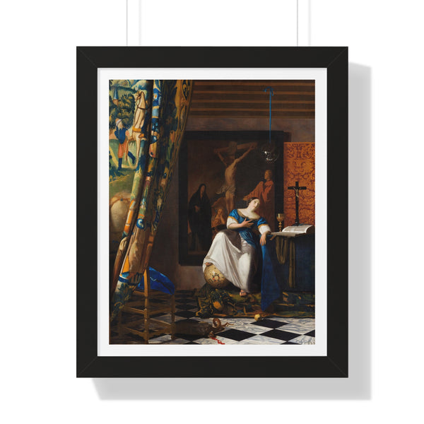 The Allegory of Faith by Johannes Vermeer - Framed Print - Zapista