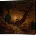 Two Men Contemplating the Moon - Canvas Print