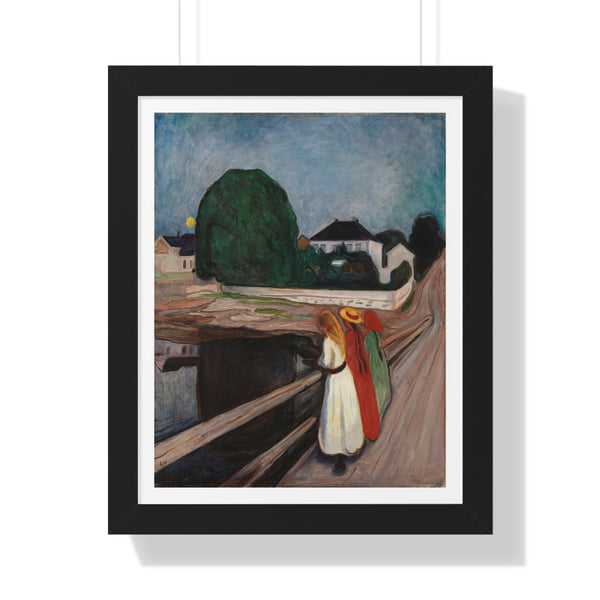 The Girls on the Bridge by Edvard Munch - Framed Print - Zapista