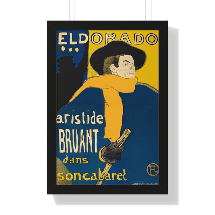 Eldorado: Aristide Bruant by Henri de Toulouse-Lautrec - Framed Print - Zapista