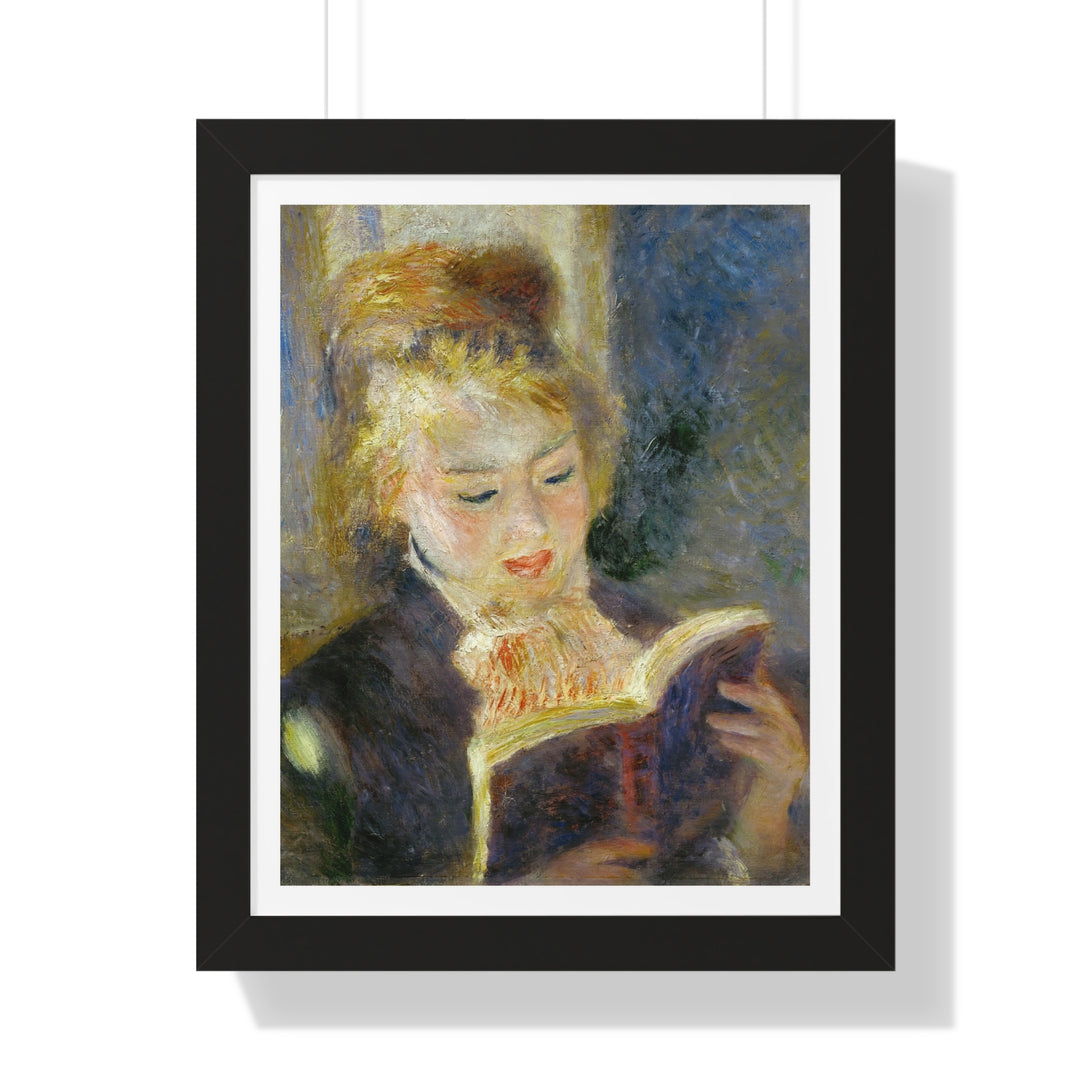 Girl Reading by Pierre-Auguste Renoir - Framed Print - Zapista